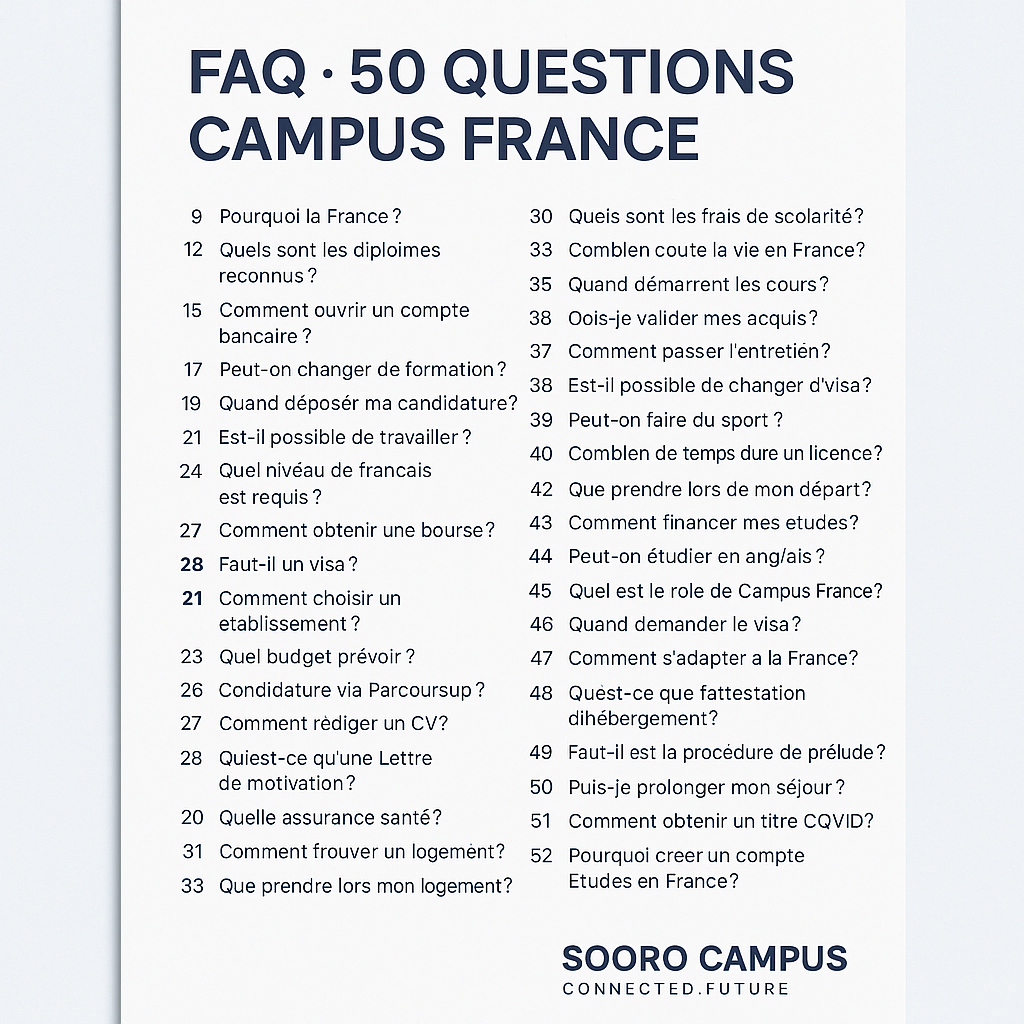 FAQ Campus France : 50 réponses rapides